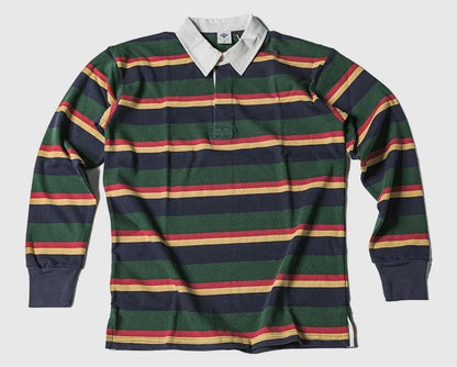 Classic Striped Preppy Polo Shirt Men's Long Sleeve Tee