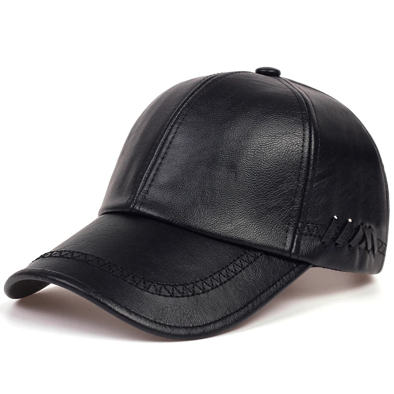 Authentic Premium Leather Baseball Cap - BritishElegance