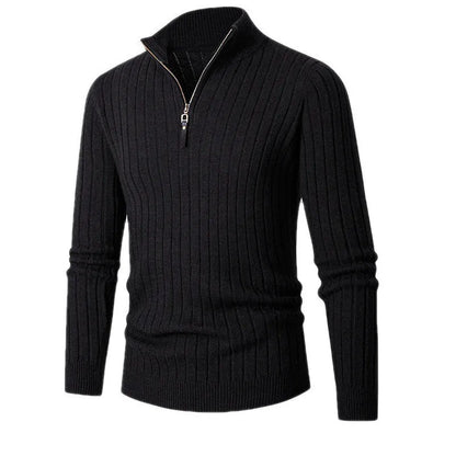 Men's Slim Fit Quarter Zip Knit Sweater