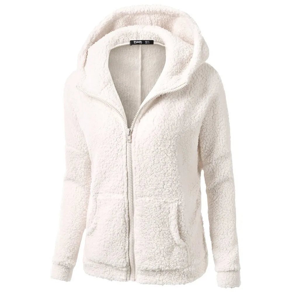 Cozy Women's Faux Fur Hooded Jacket for Winter
