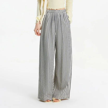 Comfortable Striped Loose Fit Palazzo Pants