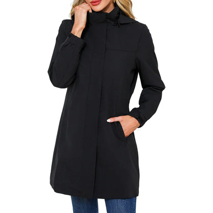 Waterproof Slim Fit Women's Trench Coat - BritishElegance