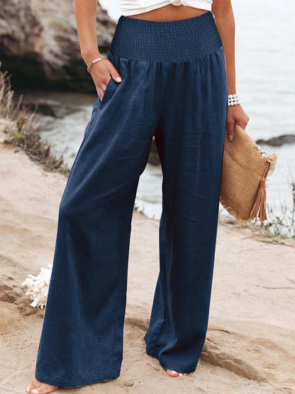 Comfortable High Waist Loose Fit Cotton Pants