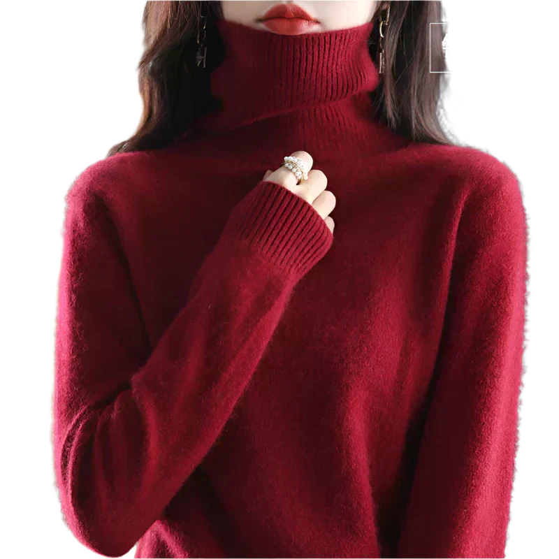 Soft 100% Cashmere Women's Turtleneck Sweater