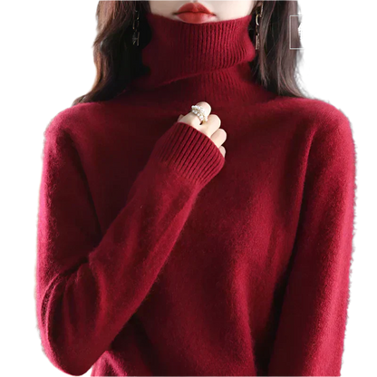 Soft 100% Cashmere Women's Turtleneck Sweater
