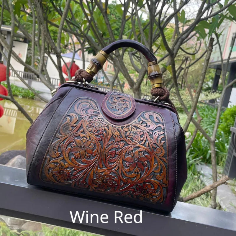 Genuine Leather Classic Ladies Shoulder Handbag