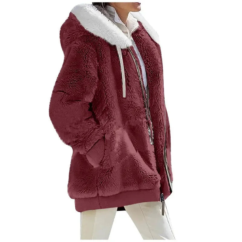 Ladies' Cozy Zip Up Fleece Coat