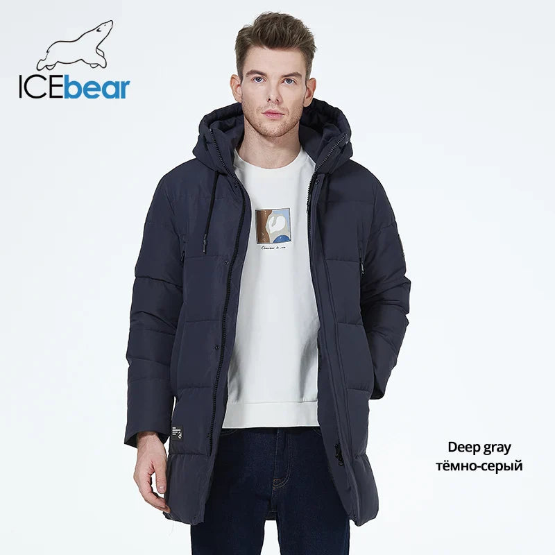 Warm Water-Resistant Puffer Parka Jacket for Men