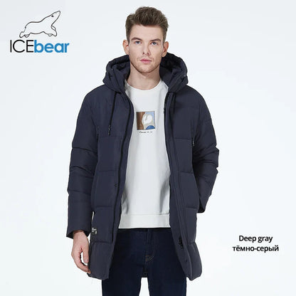 Warm Water-Resistant Puffer Parka Jacket for Men