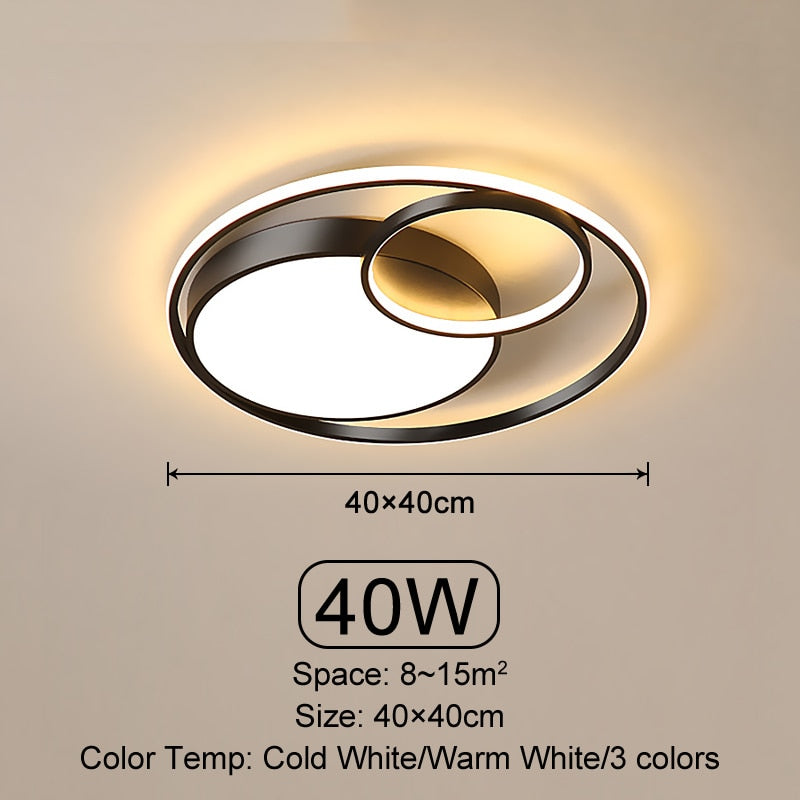 Modern Endless Ring LED Ceiling Lamp