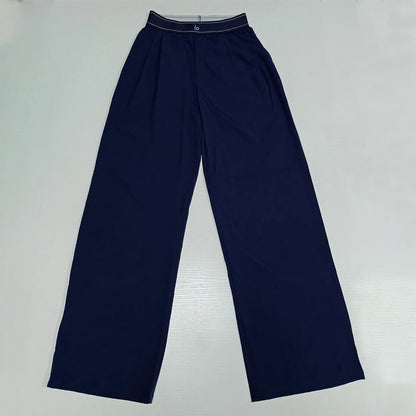 Classic Fit Women's Wide Leg Suit Pants with Pockets