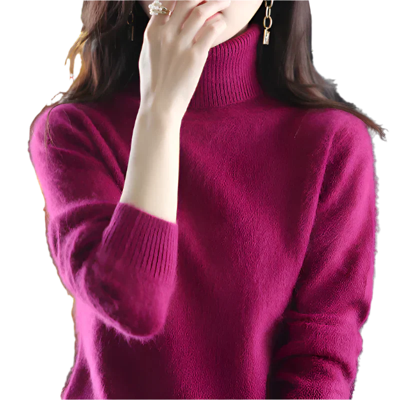 Soft 100% Cashmere Women's Turtleneck Sweater