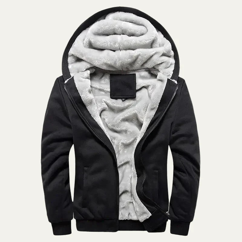 Men’s Thermal Fleece Lined Hooded Zip Jacket