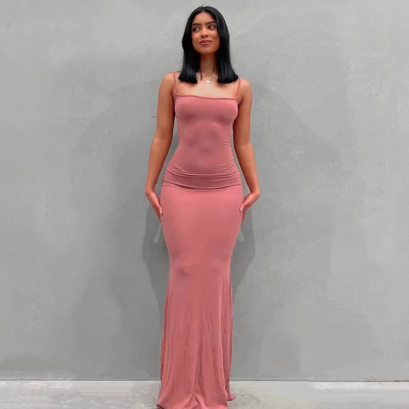 Elegant Halter Neck Evening Maxi Dress