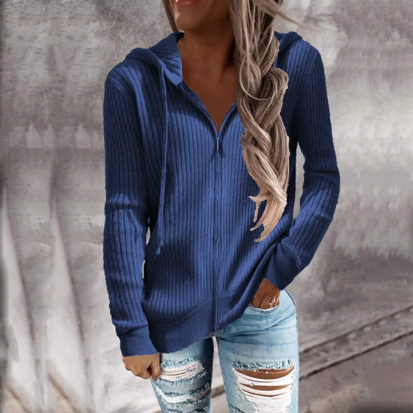 Nora | Women's Zippered Winter Hoodie Sweatshirt