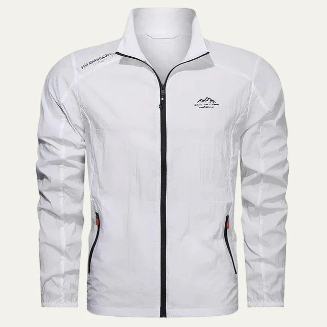 Men’s Lightweight Stand Collar Zip Windbreaker