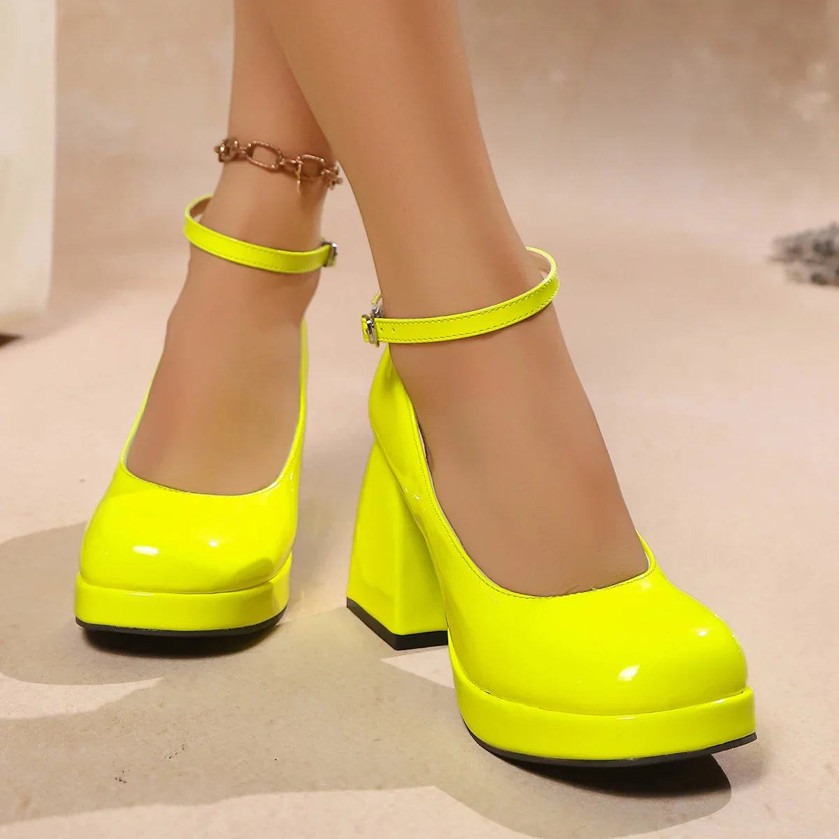 Scarlet Genuine Leather Heels