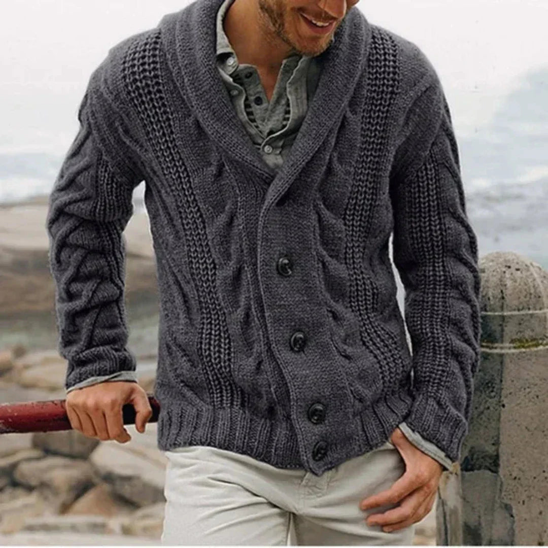 Classic Cable Knit Men's Jacket