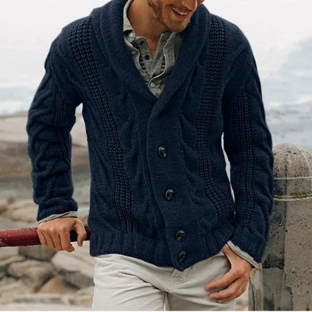 Classic Cable Knit Men's Jacket - BritishElegance