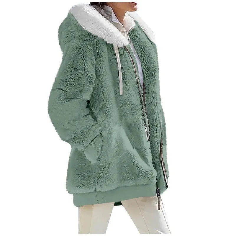 Ladies' Cozy Zip Up Fleece Coat