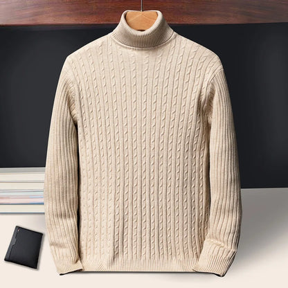 Classic Navy Blue Turtleneck Sweater