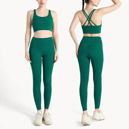 Women's Breathable 2 Piece Sports Outfit Yoga Set