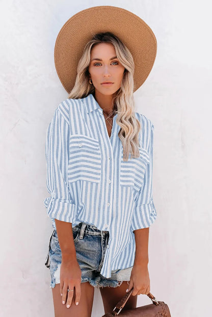 Classic Stripe Women's Blouse - Everyday Style