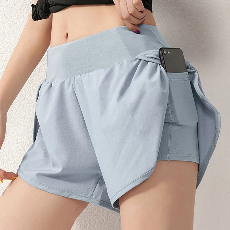Breathable Athletic High-Waist Running Shorts