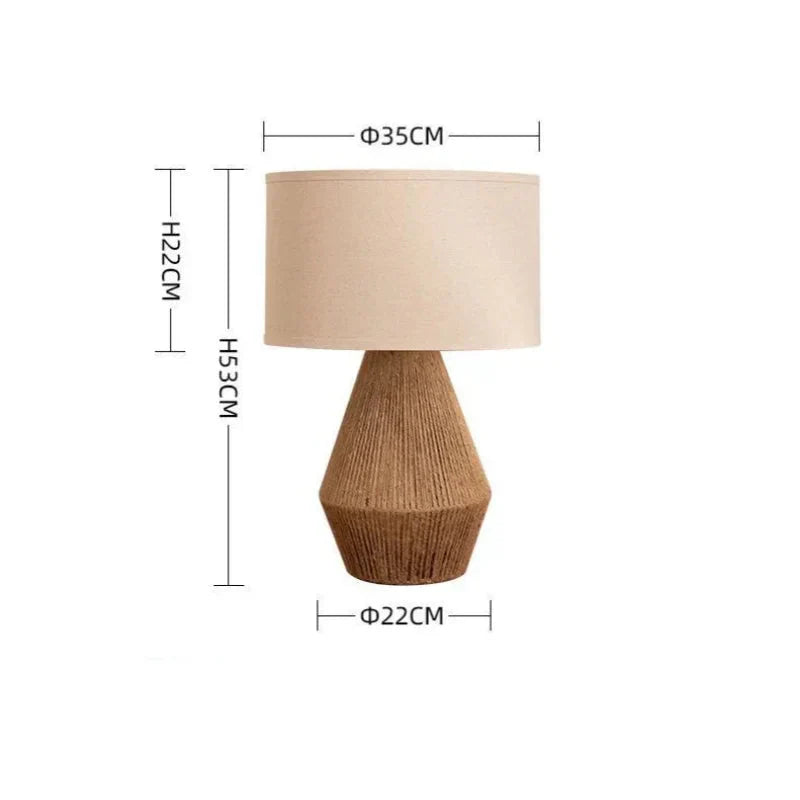 Warm Amber Glass Table Lamp