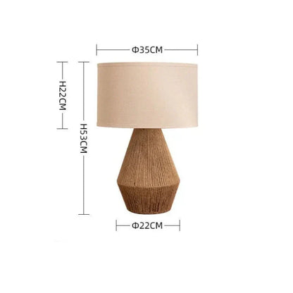 Warm Amber Glass Table Lamp