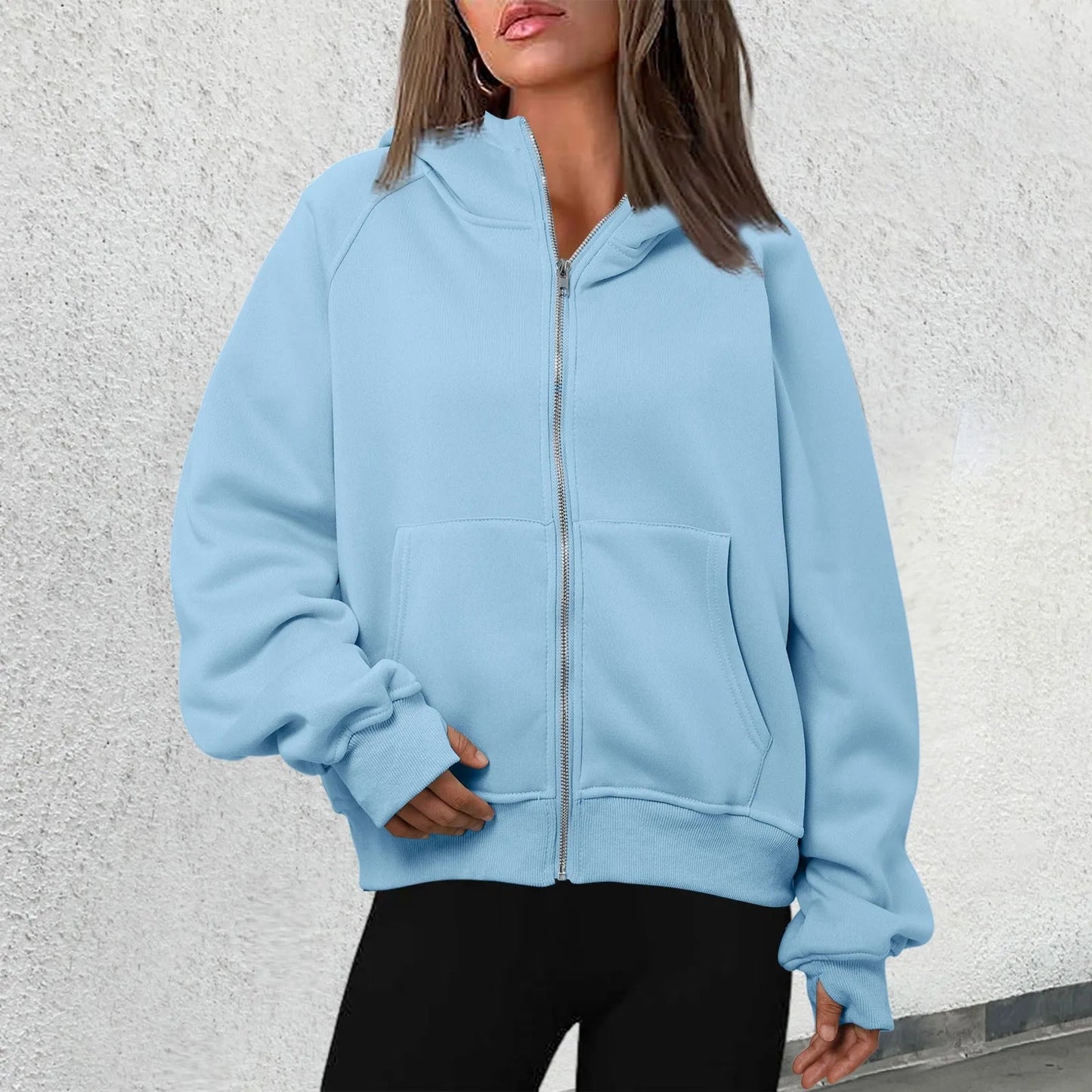 Cozy Women's Zip Up Hooded Sweatshirt - BritishElegance