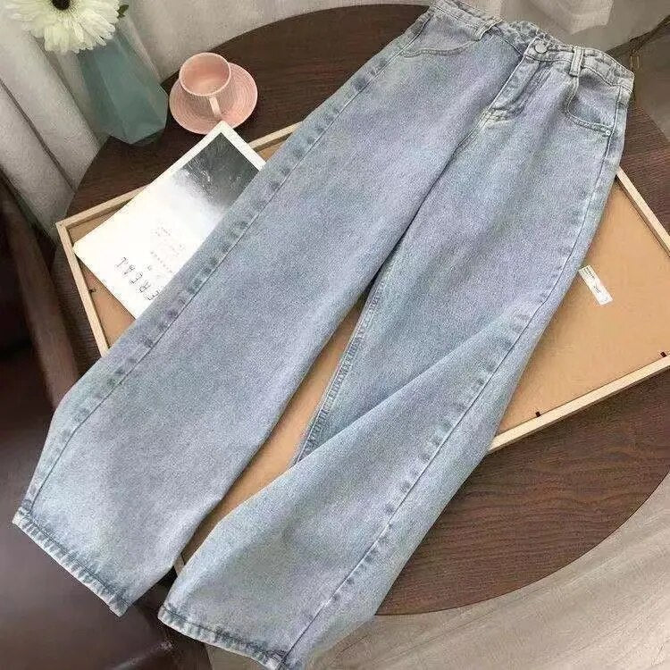 Distressed Women's Retro Street Style Cargo Jeans - BritishElegance