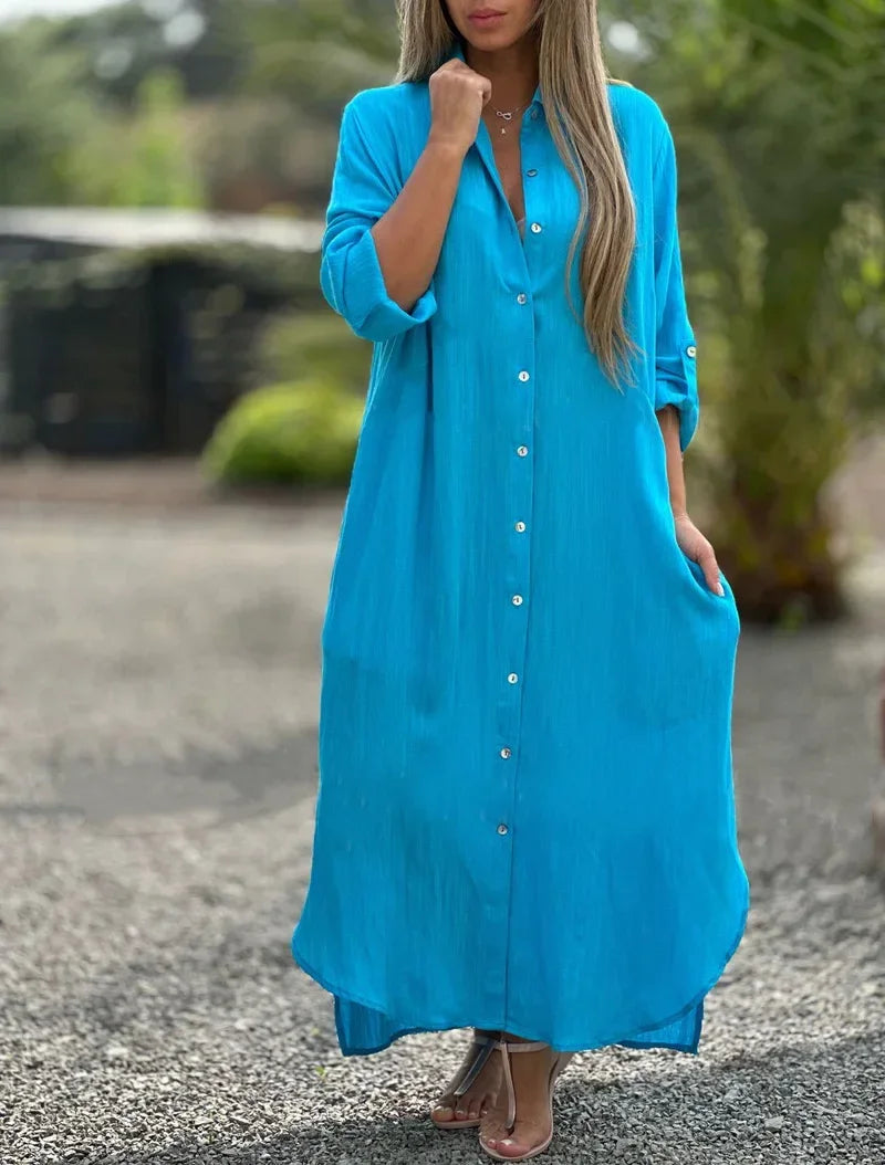 Chic Organic Cotton Summer Dress for Ladies
