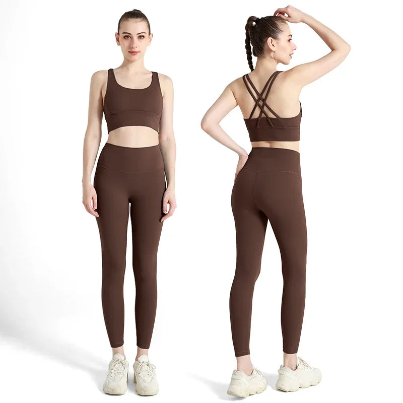 Women's Breathable 2 Piece Sports Outfit Yoga Set