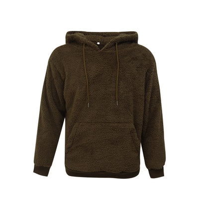 Soft Plush Men's Hooded Sweatshirt