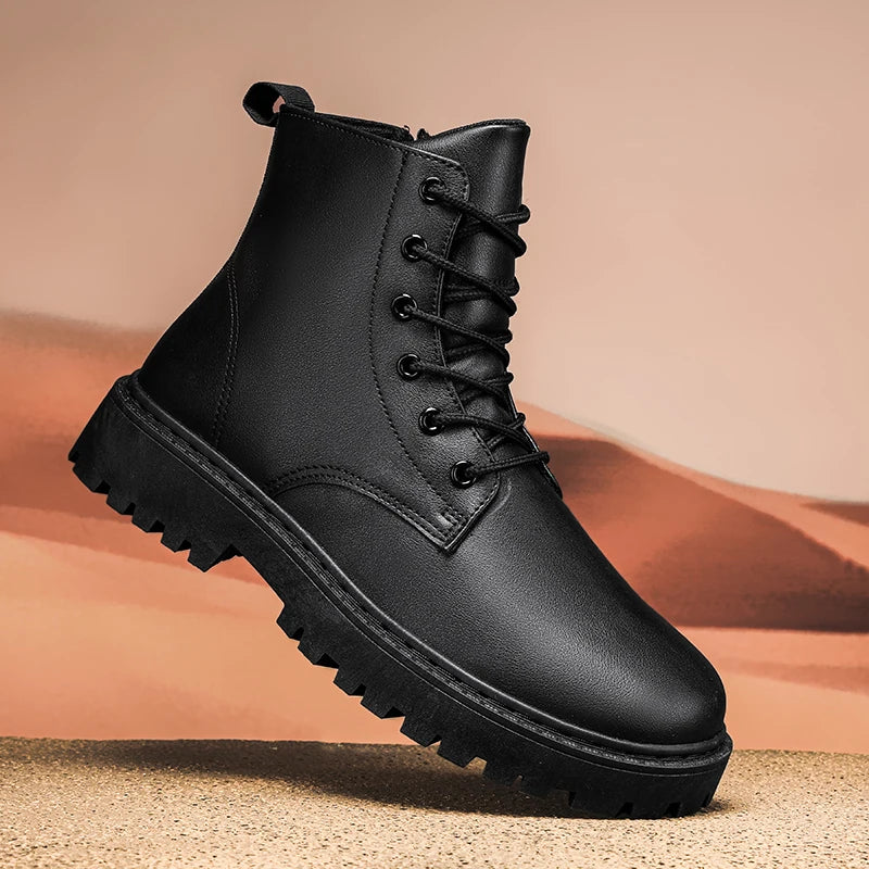 Men’s Waterproof Lace-Up High Top Anti Slip Boots