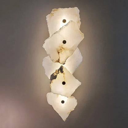 Luxury Marble LED Wall Light With Copper Details - BritishElegance