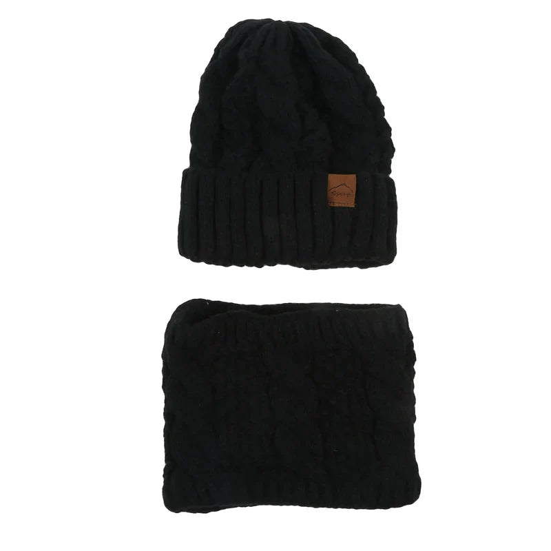 Warm Women's Knit Hat and Scarf Gift Set