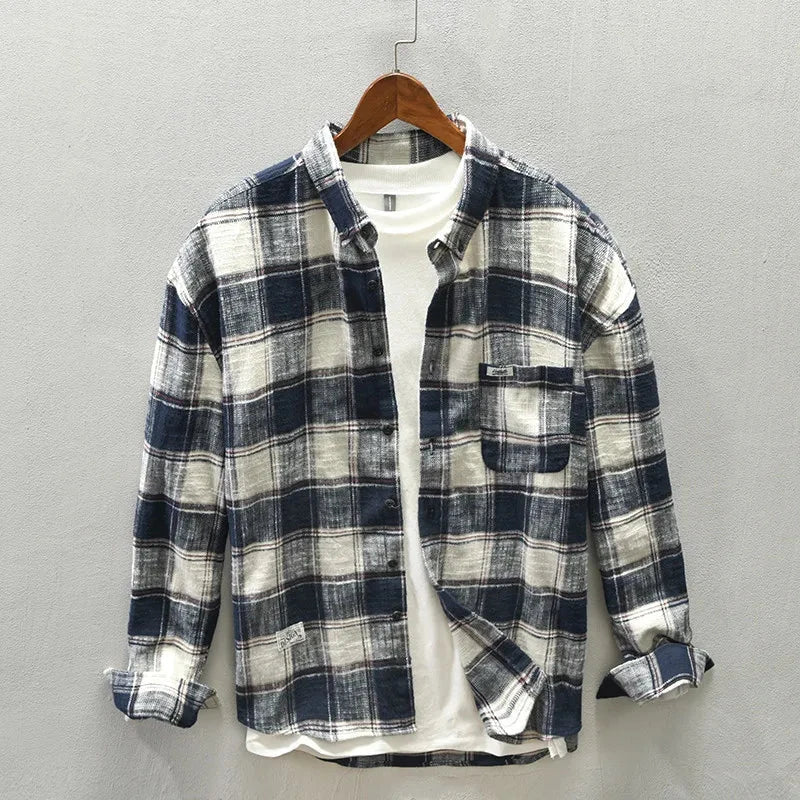 Harlan | Plaid Cotton Shirt – Men’s Relaxed Fit Button Down