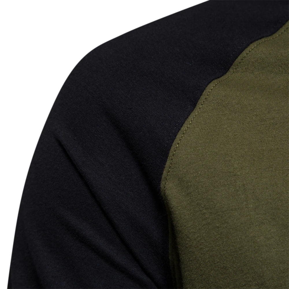 Men’s Raglan Long Sleeve Tee with Contrasting Sleeves