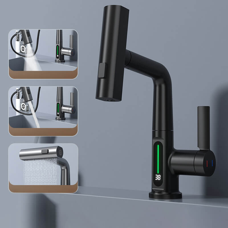 Long Reach Pull Out Kitchen Faucet With 60cm Hose - BritishElegance
