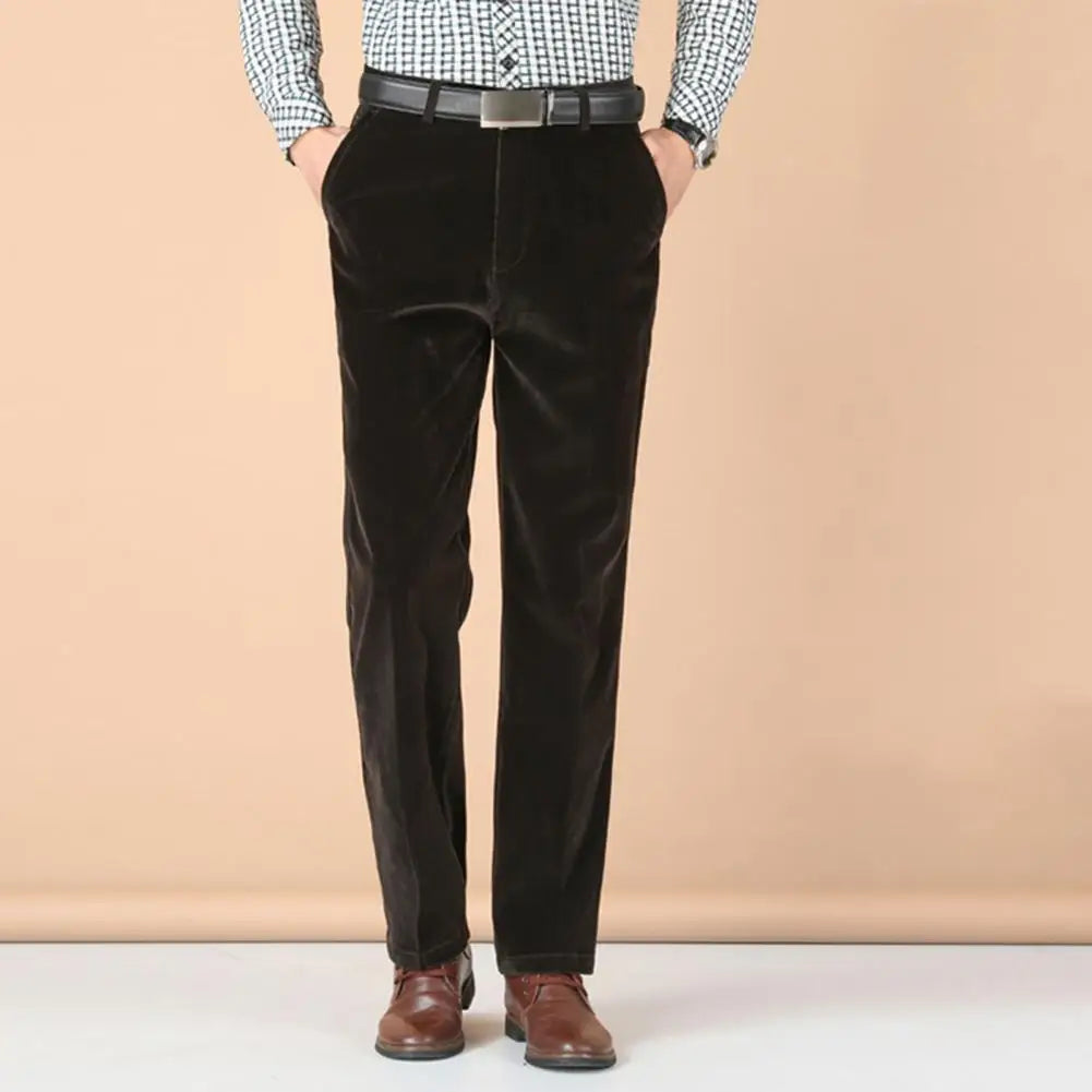 Men's Classic Fit Straight Leg Cotton Pants