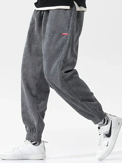 Casual Corduroy Pants - Loose Fit Streetwear Trousers