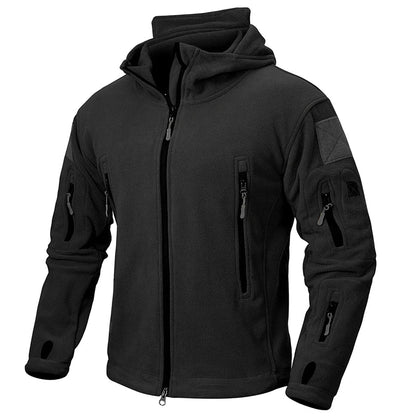 Men’s Tactical Fleece Hooded Zip Jacket