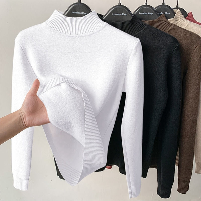 Cozy Winter Knit Turtleneck Sweater