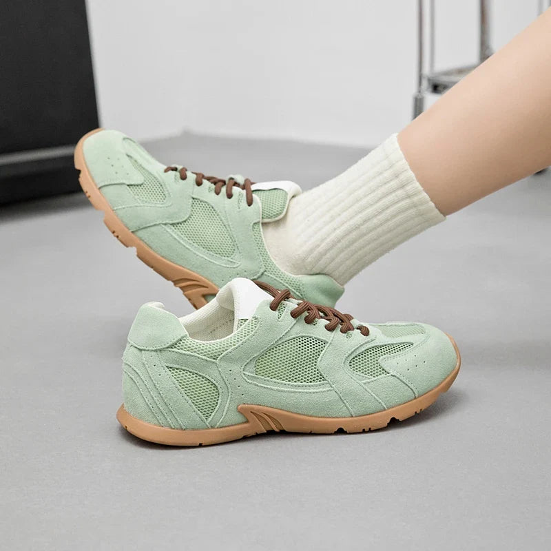 Classic Leather Vintage Sneakers for Women - BritishElegance