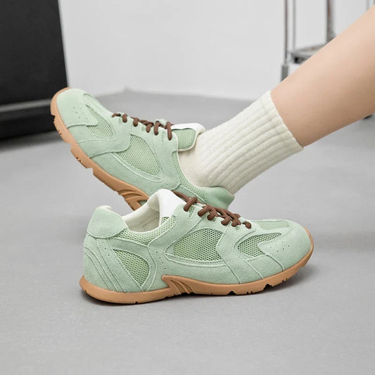 Classic Leather Vintage Sneakers for Women - BritishElegance