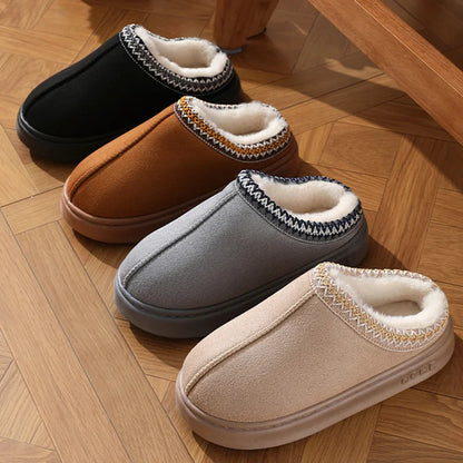 Cozy Fleece Unisex Slippers – Warm Comfortable Indoor Outdoor Shoes - BritishElegance
