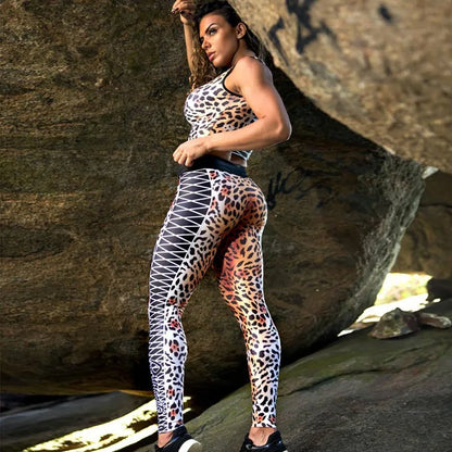 Trendy Animal Print High-Waist Shapewear Leggings