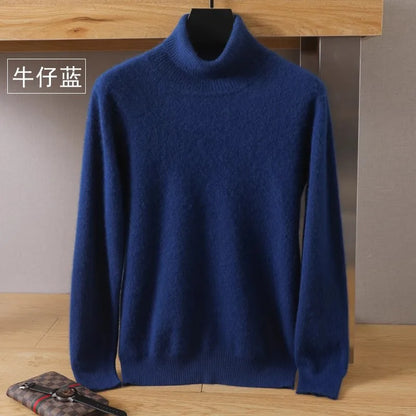 Luxury Soft Cashmere Crew Neck Sweater for Men